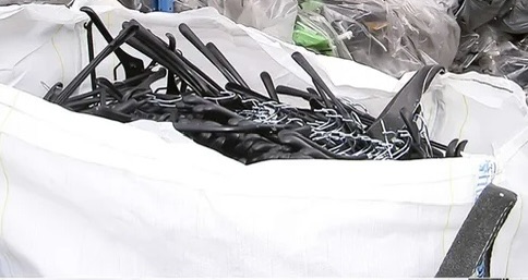 Rejected plastic injection molded components and scrap
